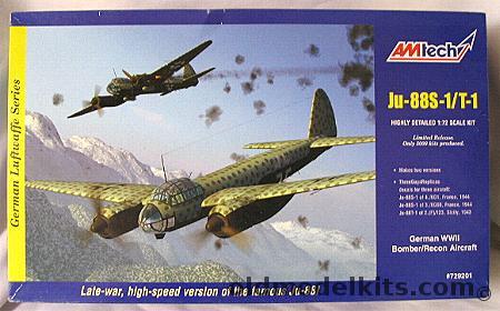 Amtech 1/72 Junkers Ju-88S-1/T-1 Bomber Recon - (Ju88S1T1) S-1 of 4./KG1 France 1944 / S-1 of 3. /KG66 France 1944 / T-1 of 2.(F)/123 Sicily 1943, 729201 plastic model kit